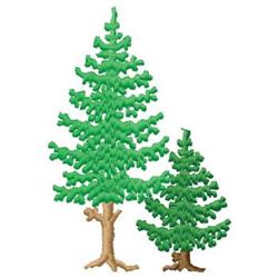 Pine Trees - 4x4 tree beginner-friendly embroidery design for decorative pillow covers