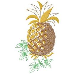 pineapple detailed machine embroidery - Pineapple perfect for decorative pillow covers