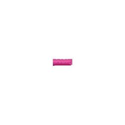 Vibrant pink embroidered text in a clean rectangular shape with a textured surface, ideal for minimalist decor.