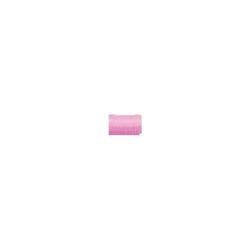Spool of vibrant pastel pink thread, featuring a smooth texture and simple design, perfect for sewing projects.