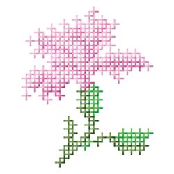 Cross Stitch Flowers Embroidery Design | EmbroideryDesigns.com