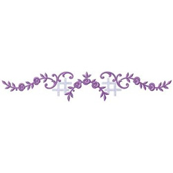 Floral Scroll Border Embroidery Design | EmbroideryDesigns.com
