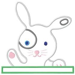 Whimsical rabbit design with soft pastel colors, exaggerated features, and playful pose, perfect for Easter decor.