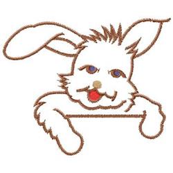 Playful rabbit with white fur, pink nose, and blue eyes, perfect for Easter decor.