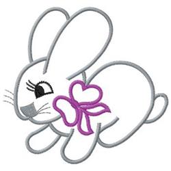 Rabbit - 5x7 bunny rabbit beginner-friendly embroidery design for cute baby onesies