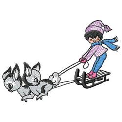 Rabbits Pulling Sled
