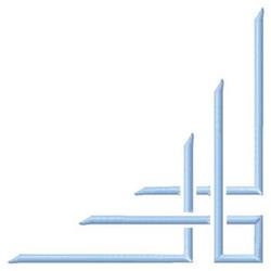 Rectangle Corner - 4x4 corner quick stitch embroidery design for patchwork quilt blocks