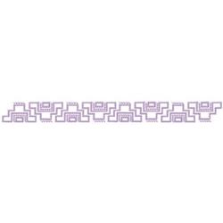 Repeating Border - border detailed machine embroidery design for reusable tote bags