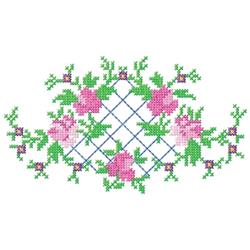 detailed rose machine embroidery pattern - Rose Border for patchwork quilt blocks