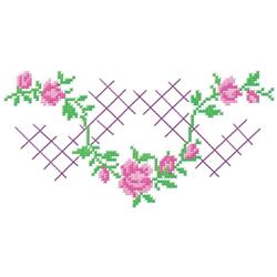 Rose Border - 5x7 rose beginner-friendly embroidery design for kitchen tea towels