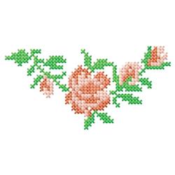 rose beginner-friendly machine embroidery - Rose Border for patchwork quilt blocks
