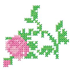 rose quick stitch machine embroidery - Rose perfect for decorative pillow covers