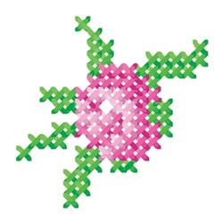 quick stitch rose machine embroidery pattern - Rose for decorative pillow covers