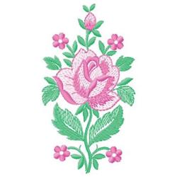 Rose - 5x7 rose beginner-friendly embroidery design for decorative pillow covers