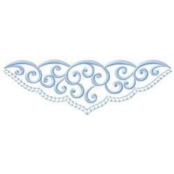 beginner-friendly border machine embroidery pattern - Scroll Border for reusable tote bags