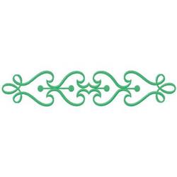 leaf beginner-friendly machine embroidery - Scroll Border for decorative pillow covers