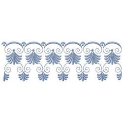 Scroll Border - 6x10 leaf detailed machine embroidery design perfect for Tablecloths