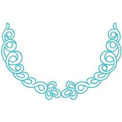 Scroll Border - leaf detailed machine embroidery design perfect for Baby Blankets