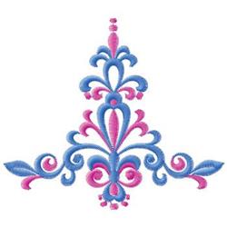 beginner-friendly leaf machine embroidery pattern - Scroll Border for patchwork quilt blocks