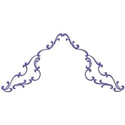 Scroll Border - leaf beginner-friendly embroidery design for decorative pillow covers