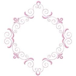 detailed leaf machine embroidery pattern - Scroll Border for decorative wall hangings