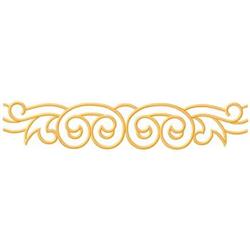 Scroll Border - 6x10 leaf beginner-friendly embroidery design for decorative pillow covers