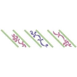 Scroll Borders - 6x10 cross beginner-friendly embroidery design for reusable tote bags