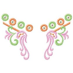 Scroll Circle Border - 5x7 border quick stitch embroidery design for kitchen tea towels