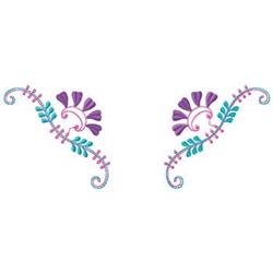 Scroll - 5x7 leaf beginner-friendly machine embroidery design for kitchen tea towels