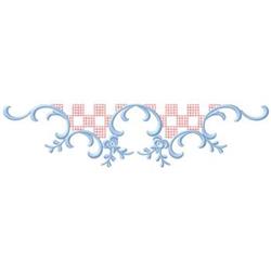 Scroll - 6x10 leaf beginner-friendly machine embroidery design for Table Linens