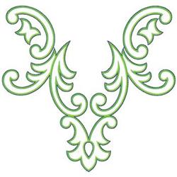 Scroll - leaf detailed machine machine embroidery design perfect for Gift Wrap