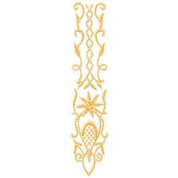 beginner-friendly scroll machine embroidery pattern - Scroll for festive table runners