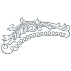 detailed leaf machine embroidery pattern - Scroll perfect for patchwork quilt blocks