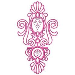 leaf detailed machine digital embroidery - Scroll perfect for decorative pillow covers