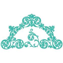 detailed leaf machine embroidery pattern - Scroll perfect for Wedding Accessories