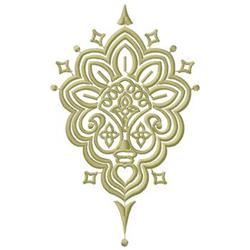 detailed leaf machine embroidery pattern - Scroll perfect for Formal Tablecloths