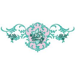 detailed leaf machine embroidery pattern - Scroll perfect for decorative pillow covers