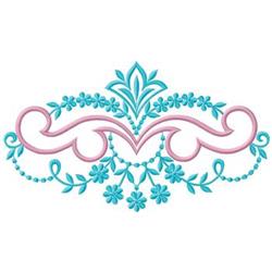 Scroll - 6x10 leaf detailed machine embroidery design perfect for festive table runners