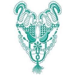 Scroll - 5x7 leaf detailed machine embroidery design for decorative pillow covers