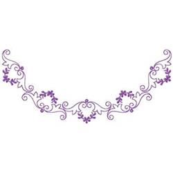 Scroll - 6x10 leaf beginner-friendly machine embroidery design for Table Linens