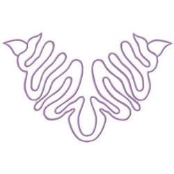 Scroll - scroll detailed machine digital embroidery design for reusable tote bags