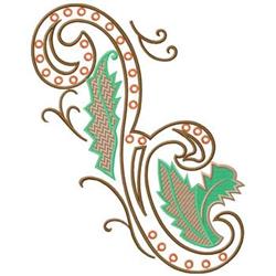 detailed scroll machine digital embroidery pattern - Scroll perfect for kitchen aprons