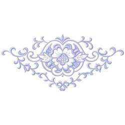 Scroll - 6x10 leaf detailed machine embroidery design perfect for Sofa Pillows