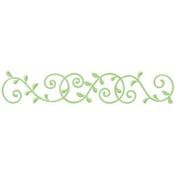 Scroll Leaf Border - leaf beginner-friendly embroidery design for decorative pillow covers