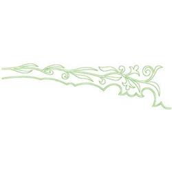 Scroll Leaf Outline - leaf beginner-friendly embroidery design for kitchen tea towels