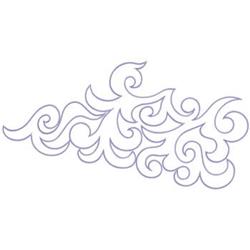 beginner-friendly leaf machine embroidery pattern - Scroll Outline for Educational Posters