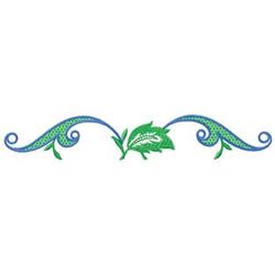 leaf beginner-friendly machine embroidery - Scrolling Leaf for decorative wall hangings