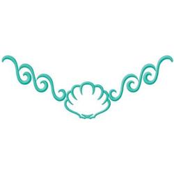 Shell Crest - crest beginner-friendly embroidery design for decorative pillow covers