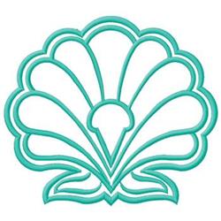 detailed shell machine embroidery pattern - Shell perfect for decorative pillow covers