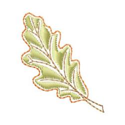 Single Leaf - 4x4 tree quick stitch machine embroidery design for festive table runners